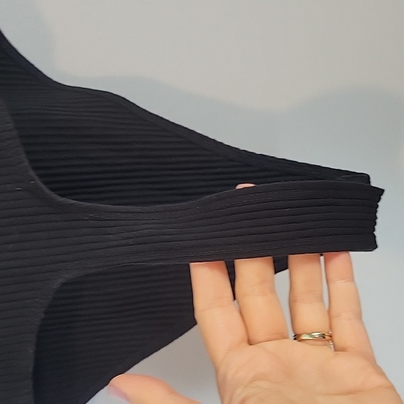 Good American black ribbed thong bodysuit - Picture 5 of 11